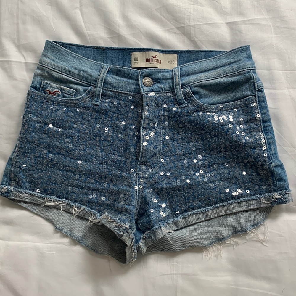 Hollister Sequin Jean Shorts